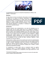 La concentración económica en la industria del espectáculo en México. CIE