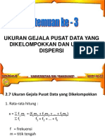 Ukuran Gejala Pusat Data Yang Dikelompokkan Dan Ukuran Dispersi