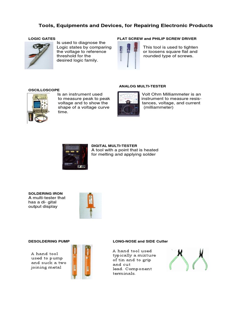 Electronic Repair Tools Overview | PDF
