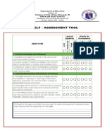 Self - Assessment Tool: Department of Education