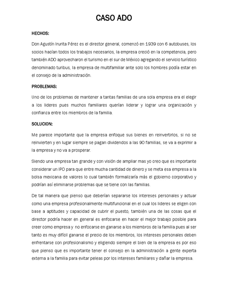 Caso Ado | PDF | Crecimiento personal y profesional | Negocios