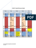 2019-2020 5 Grade AIM Classroom Schedule: A New Copy Is Required When A Change Is Made To Your Classroom Schedule