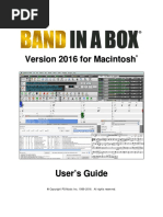 Band in A Box 2016 Mac Manual