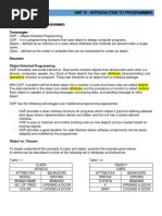 Unit 01 - Introduction To Programming