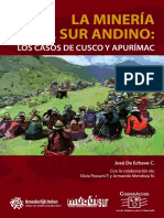La Mineria en El Sur Andino Cusco y Apurimac