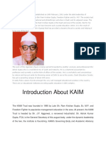 Introduction to Dadri Education Society and KAIM Institute of Management