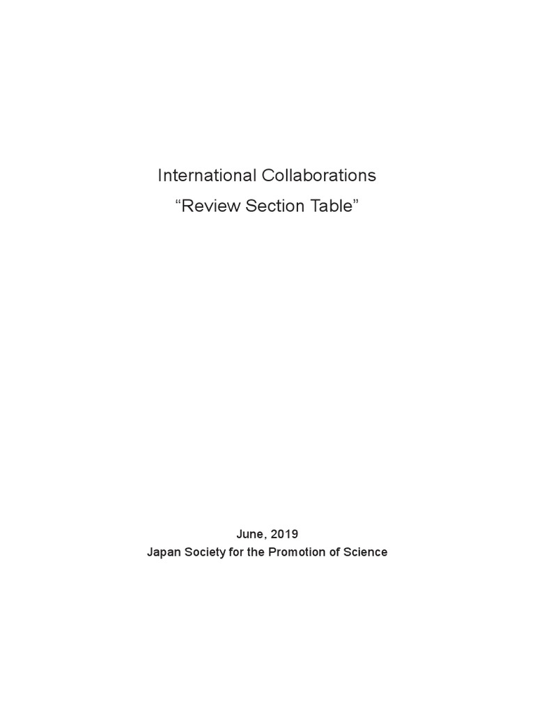 FY2020 Review Section Table | PDF | Engineering | Chemistry
