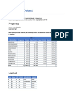 Dashboard Output: Frequency