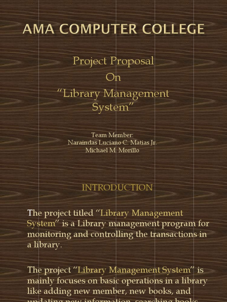 research proposal for library management system