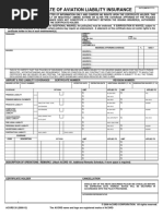 Certificate of Aviation Liability Insurance: Naic # Insurer (S) Affording Coverage %