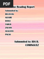 Home Reading Report: Submmited By: Bulay-Og Alegre Dayle Tahud Zalsos Augusto Pacas