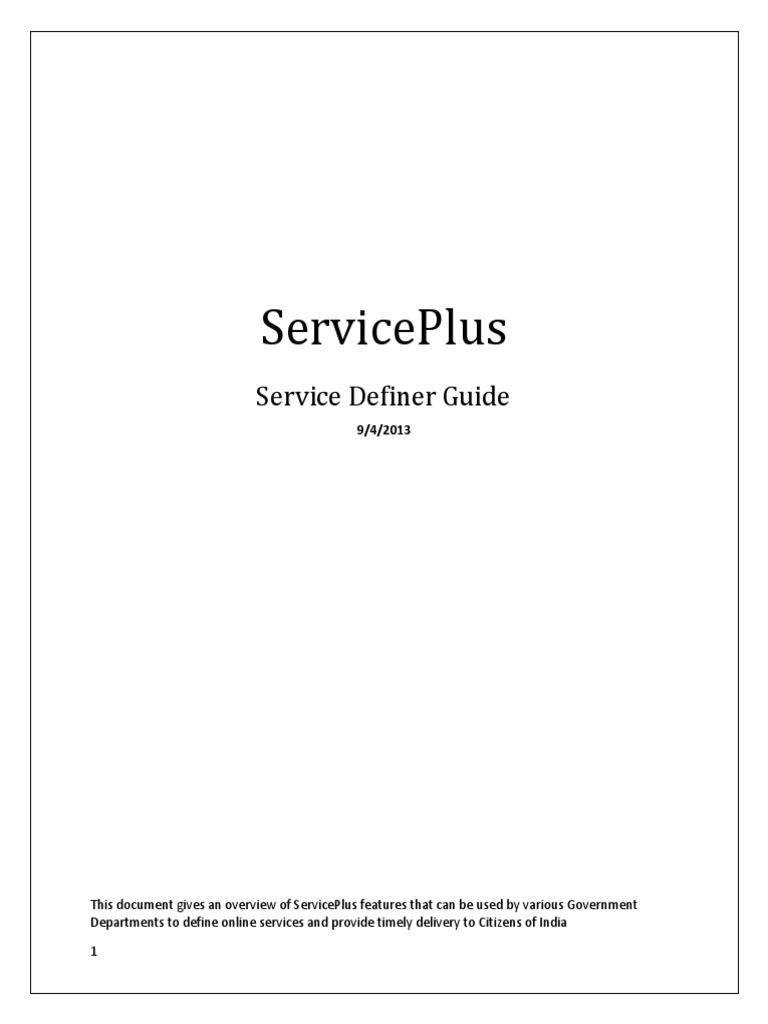 Serviceplus: Service Definer Guide | PDF | Business