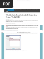 What Is Data Foundation in Information Design Tool (IDT) - DWBI Castle