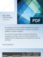 TAX - de Minimis and Fringe Benefits