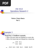 ESI 4313 Operations Research 2: Markov Chains Basics