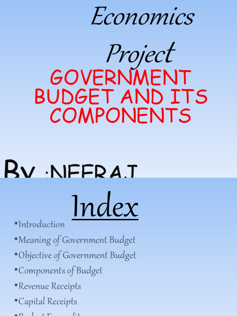 Government Budget and Its Components: Neeraj Garwal | PDF | Government ...