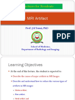 Physics Lectures For Residents: MRI Artifact