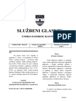 Zakon o Legalizaciji Bespravno Izgrađenih Građevina I Zahvata (Sl. Glasnik USK Br. 19-18)