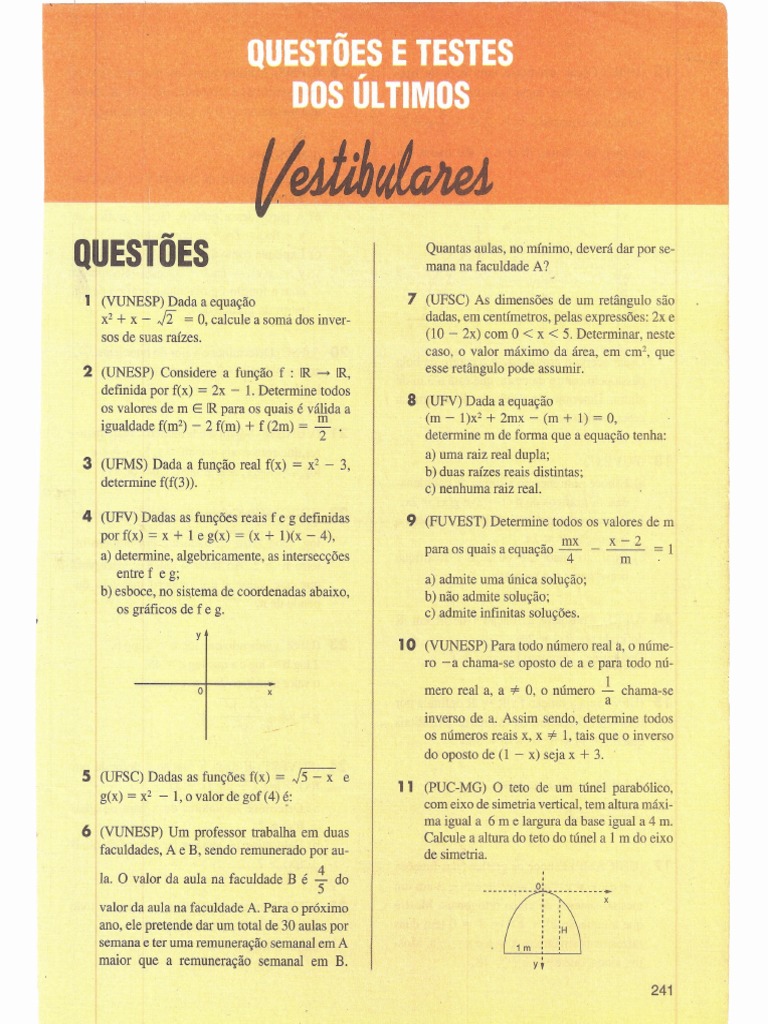 Questões e Testes de Vestibulares para Passar | Download grátis PDF ...