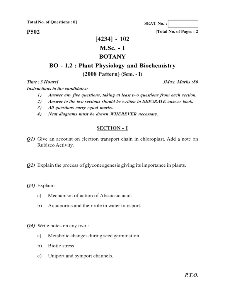 msc botany dissertation