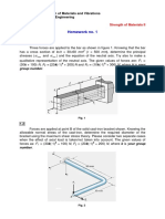 Homework No. 1: Department of Strength of Materials and Vibrations Faculty of Mechanical Engineering