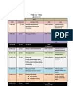 PMD Day Three 19: Day 1 Time Duration Agenda Topic WHO Goal Schedule Development Gantt Chart-Planning and