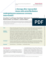 Antithrombotic Therapy After Myocardial Infarction in Patients With Atrial Fibrillation Undergoing Percutaneous Coronary Intervention