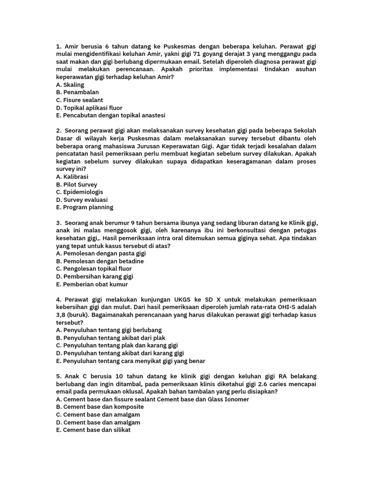 Contoh Soal Pilihan Ganda Komunikasi Terapeutik Beserta