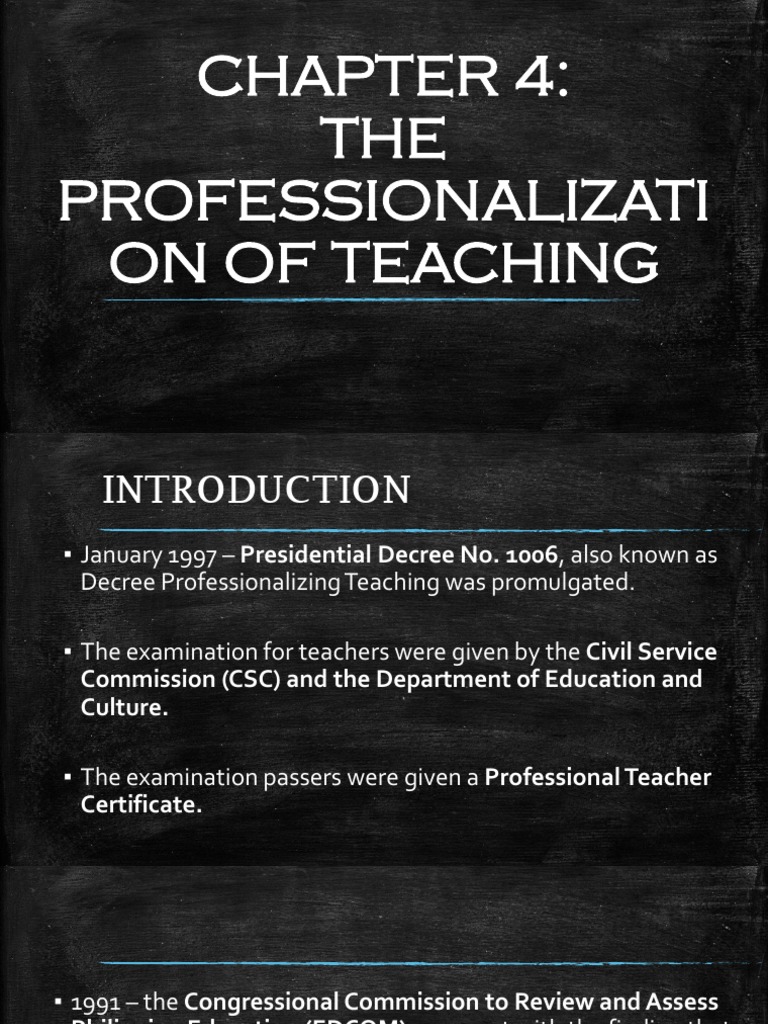 Professionalizing Teaching in the Philippines | PDF | Government ...