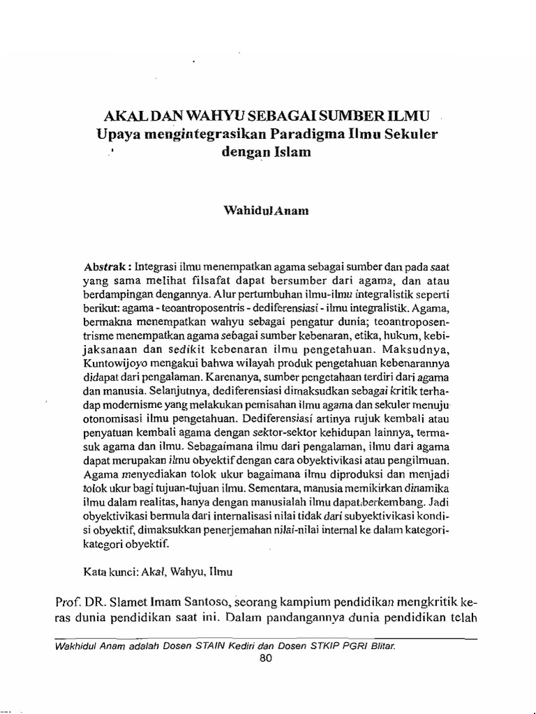 Akal Dan Wahyu Pdf