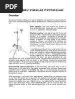Site Assessment For Solar PV Power Plant