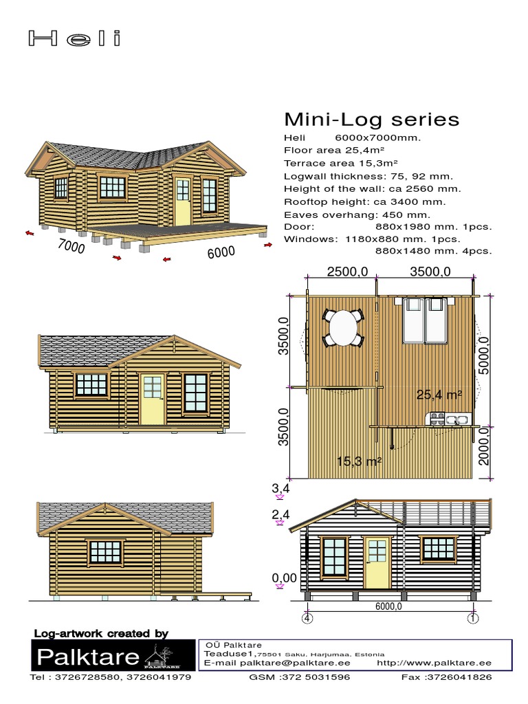 Mini-Log Cabin Specifications and Details | PDF
