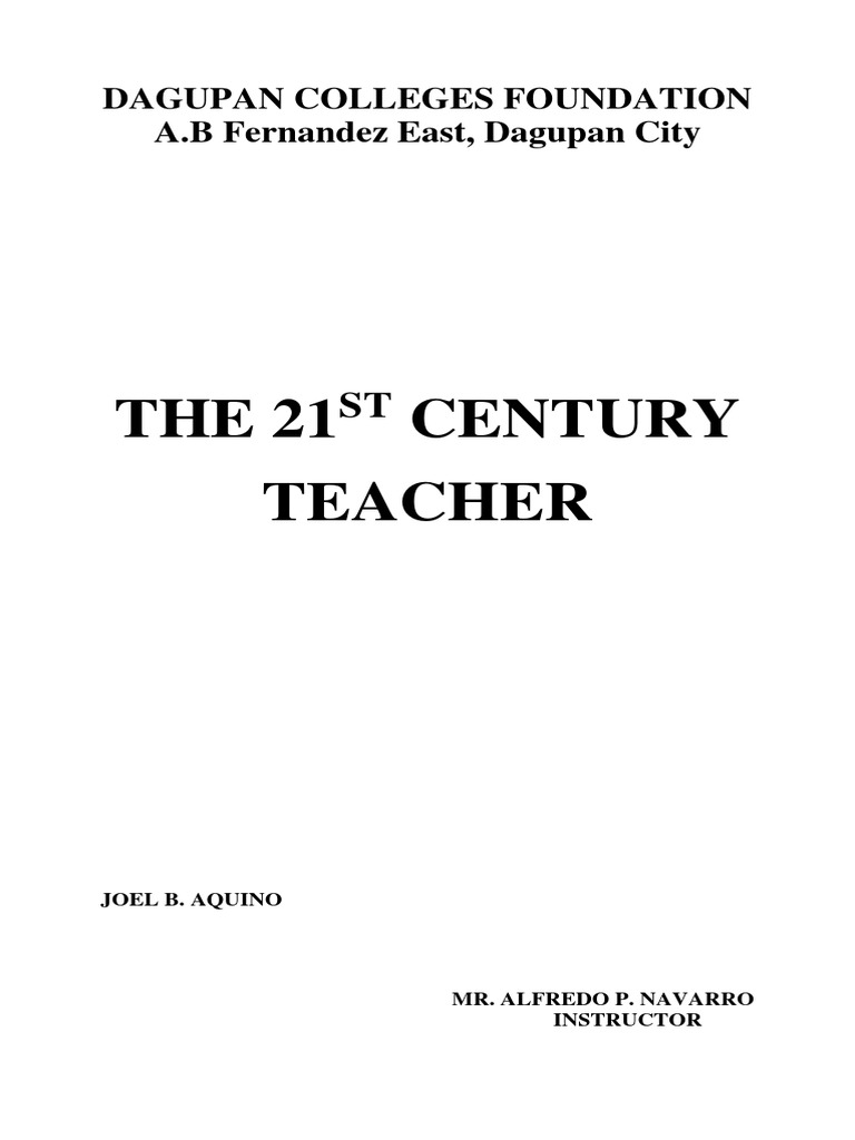 The 21st Century Teacher-1 | PDF | Information Literacy | Literacy