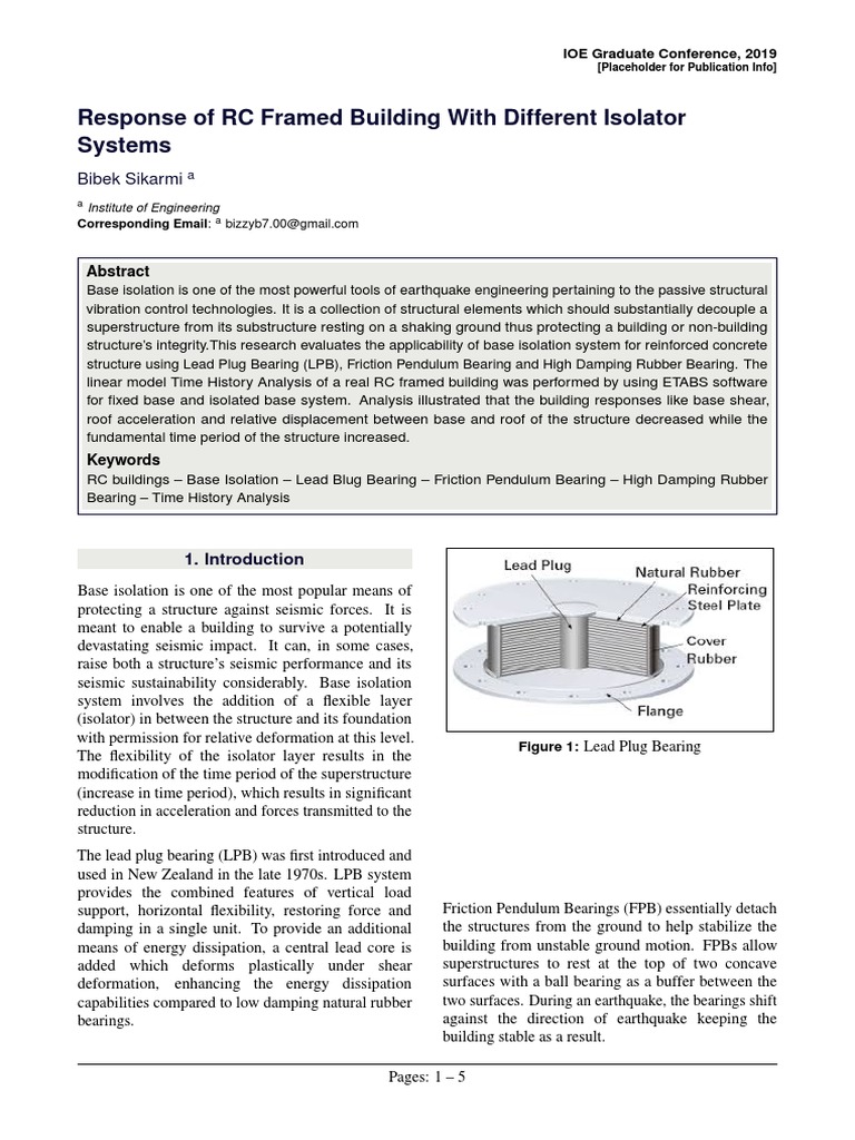 RC Building Response to Isolation Systems | PDF | Earthquake ...