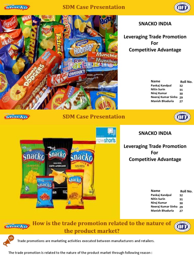 Snacko India Leveraging Trade Promotion For Competitive Advantage | PDF ...