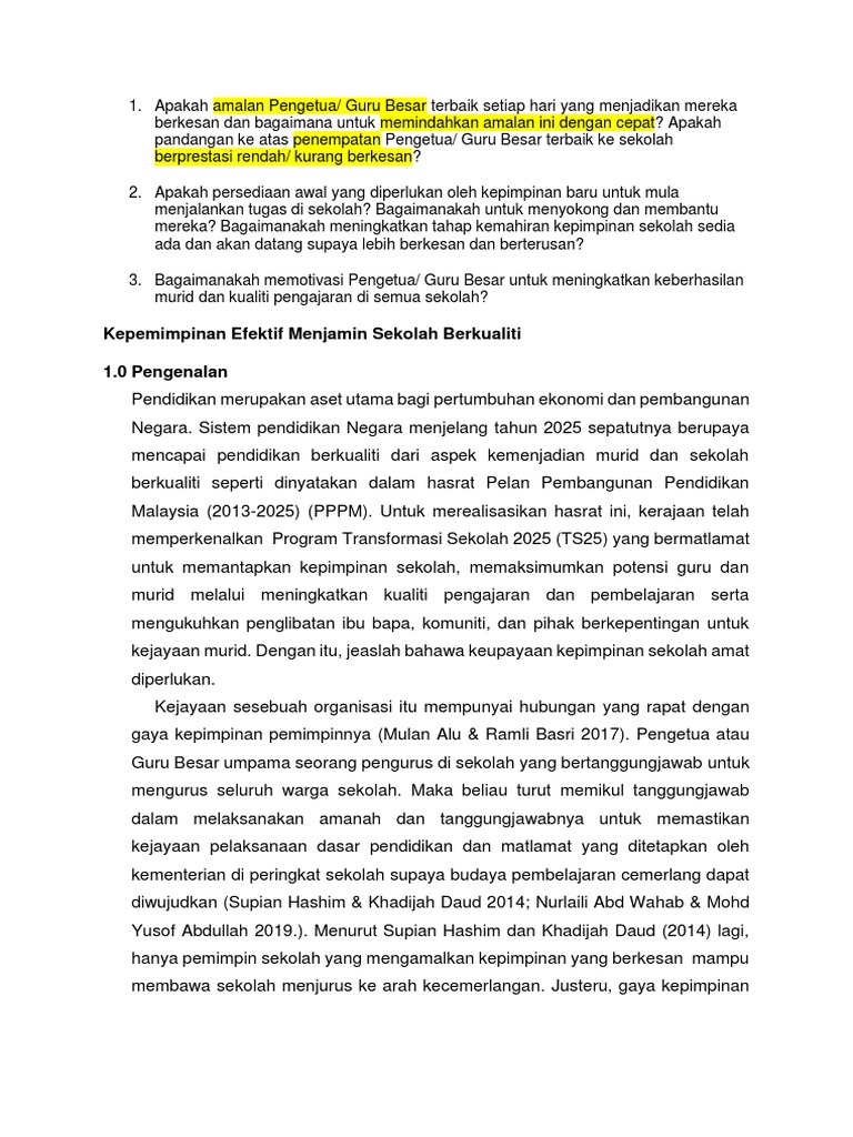 Amalan Pengetua Pdf