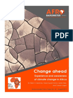 Afrobarometer: Experience and Awareness of Climate Change in Africa