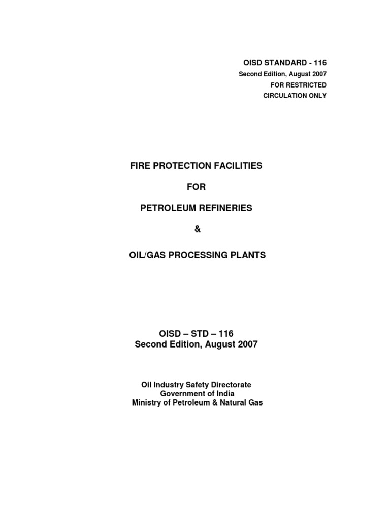Fire Protection For Oil and Gas Processing Plants | PDF | Chemical ...