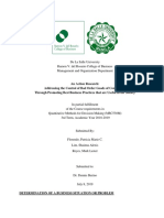 An Action Research: Addressing The Control of Bad Order Goods of Company A Through Promoting Best Business Practices That Are Useful in The Society