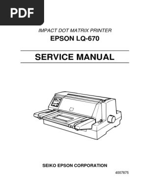 Epson LQ-670 Service Manual