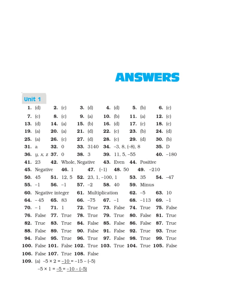 7 Maths NCERT Exemplar Answers | PDF | Fraction (Mathematics