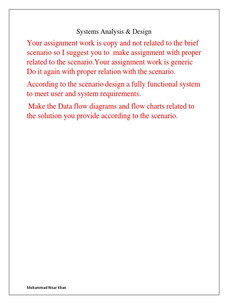 Mnkhan System Analysis And Design Assignment 2019 Pdf Software