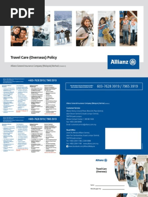 Travel Care Overseas Policy Wording English Bm Version Pdf Insurance Policy Insurance