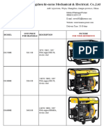 Model: Unit Price Fob Shanghai Description Picture