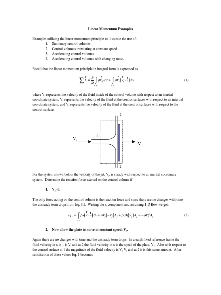 Momentum Examples | PDF | Fluid Dynamics | Rocket
