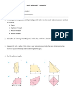 Math Worksheet - Geometry