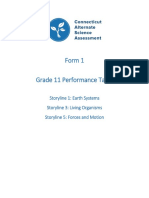 Form 1 Grade 11 Performance Tasks