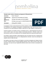 Estudos Sobre Cultura e Literatura Portuguesa Do Renascimento Autor (Es) : Publicado Por: URL Persistente: Doi: Accessed