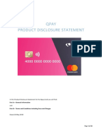 In This Product Disclosure Statement For The Qpay Card You Will Find