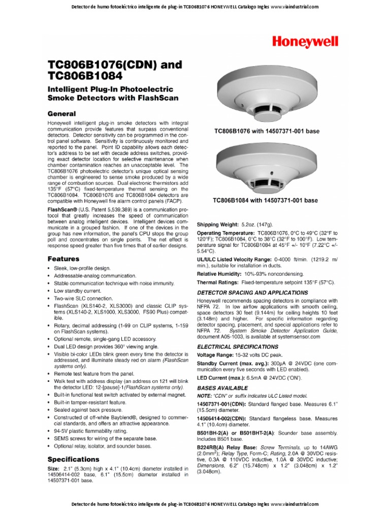 Honeywell Intelligent Plug-In Photoelectric Smoke Detectors - Foto 2